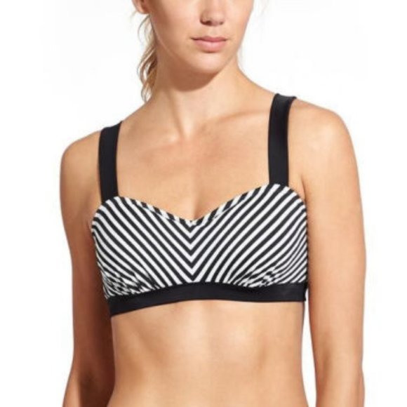 NWT Athleta Bikini Top Slash Stripe Pura 32 B/C - Picture 4 of 14
